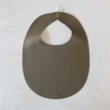 Baby Bib - Grey (Faux Leather)