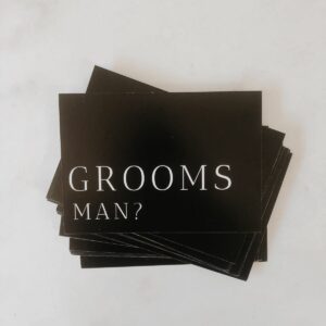 'Groomsman' Plain Black -  Post Card