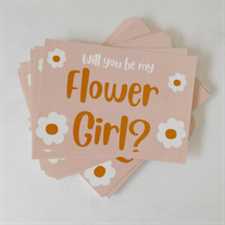 'Will you be my Flower Girl?' (Daisies) Post Card