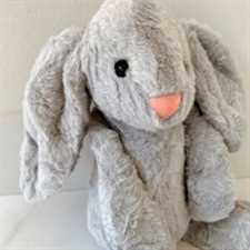 Baby Soft Toy Grey Bunny