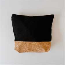 Cosmetic Bag - Black & Cork Unisex