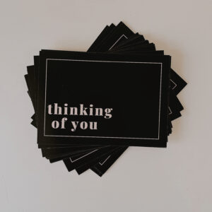 'Thinking of You' - Black Post Card