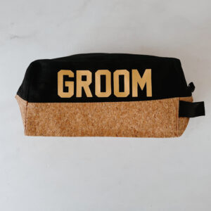 Men's toiletry bag - GROOM (BLACK AND CORK)