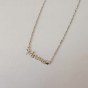 JEWELLERY - Silver Stainless Steel Mama Necklace