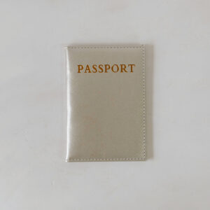 Card & Passport Case - Metallic Silver