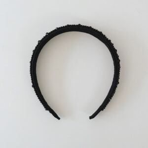 Alice Band - Thick Sparkly Black Beads