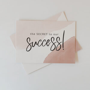 'Secret to our Success' Post Card