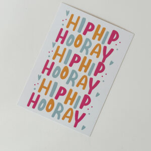 'HipHip Hooray' - Post Card