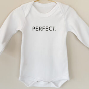 Baby onesie - 'PERFECT.' (3-6 months) Long Sleeve