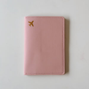 Card & Passport Case - Blush Pink Aeroplane