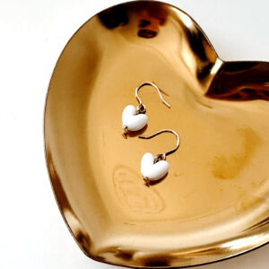 JEWELLERY - White Heart Earrings