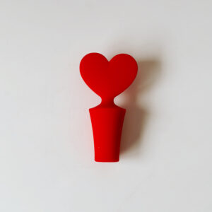 Wine Stopper - Red Silicone Heart