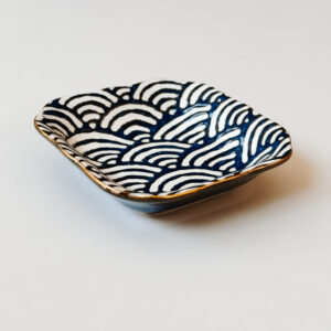 Homeware - Porcelain Trinket Square (Navy & White) 9cm x 9cm