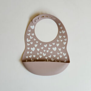 Baby Bib -  Silicone Purple Hearts