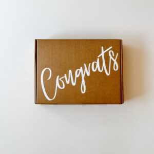 Large Brown Gift Box – CONGRATS (24 x 32 x 8,5cm)