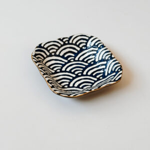 Homeware - Porcelain Trinket Square (Navy & White) 9cm x 9cm