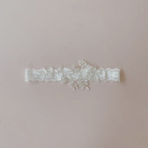 Bride Garter Lace with Small Flower (40cm)