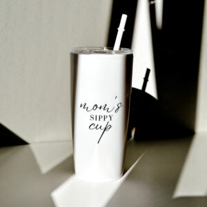 Straw Cup - Mom's Sippy Cup - White