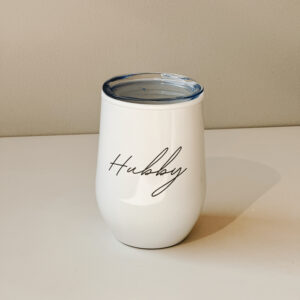 Coffee & Wine Tumbler - White (Hubby)