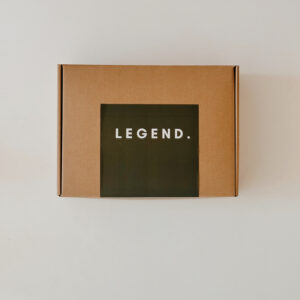 Large Brown Gift Box - Green Legend. (24 x 32 x 8,5cm)