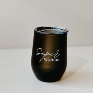 Coffee & Wine Tumbler - Superwoman (Black)