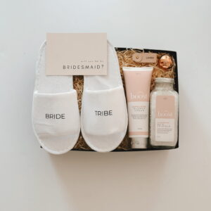 Bride & Bride Tribe Slippers Box