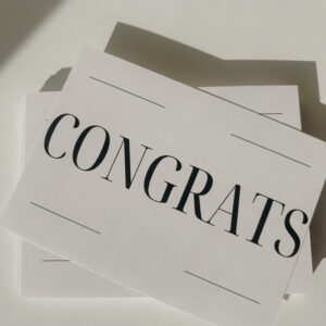 'Congrats'  - Post Card