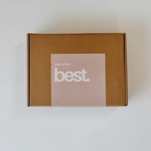 Large Brown Gift Box - You're the Best (PINK) (24 x 32 x 8,5cm)