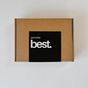 Large Brown Gift Box - You're the Best (BLACK) (24 x 32 x 8,5cm)