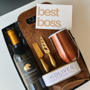 Leather & Wine Gift Box