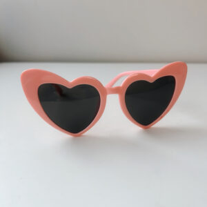 Sunglasses - Pink Hearts Dark Lenses (Teens & Adults)