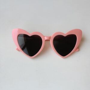 Sunglasses - Pink Hearts Dark Lenses (Teens & Adults)