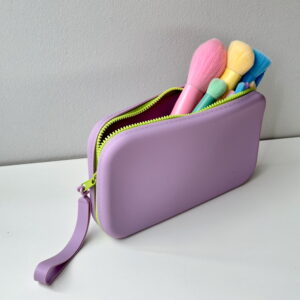 Make Up - Brush Set With Silicone Bag (Purple)