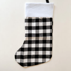 100% Black Christmas - Checkered Black & White Stocking