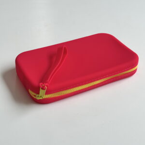 Silicone Cosmetic / Pencil Bag (Bright Pink)