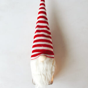 100% Black Christmas - Gnome Wine Cover - Stripes