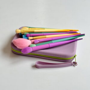 Make Up - Brush Set With Silicone Bag (Purple)