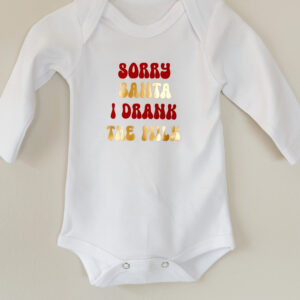 100% Black Christmas - Baby Onesie (Sorry Santa I drank the milk)