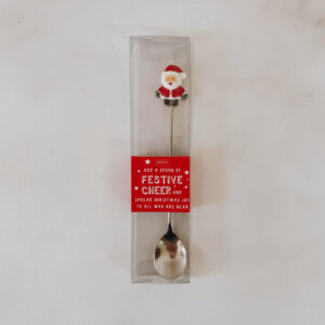 100% Black Christmas - Single Spoon - Santa