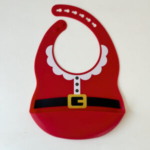 100% Black Christmas - Silicone Bib - Santa's Vest