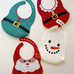 100% Black Christmas - Silicone Bib - Santa