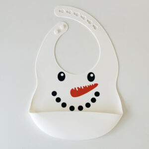 100% Black Christmas - Silicone Bib - Snowman󠁝