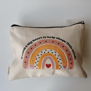 Cosmetic Bag - Teachers (it takes a big heart to shape little minds)