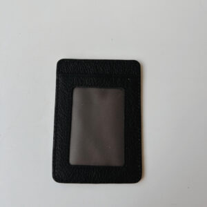 Leather Card Holder - Black (Rhino)