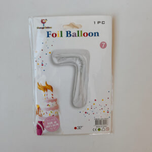 100% Black Friday - Number 7 Foil Balloon (silver)