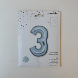 Number 3 Foil Balloon (blue)