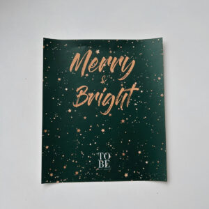 100% Black Christmas - Box Sticker (Excludes box) Merry & Bright