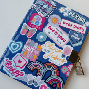 Stationery - Girls Diary with lock and key - (Bible Verses)