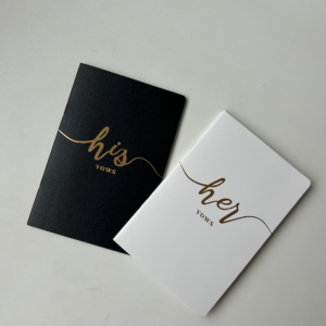 His and Hers Vows Booklet Set (Black and White)