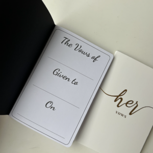 His and Hers Vows Booklet Set (Black and White)